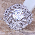 Anillos de moda Ruby Crystal Diamond Big Ring